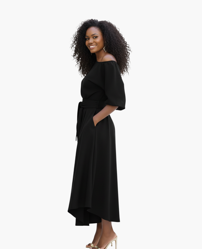 Robe Élégante Épaules Dénudées | Fluide, Chic et Féminine