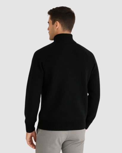 Pull Col Demi-Zip Homme – Maille Confort Structurée