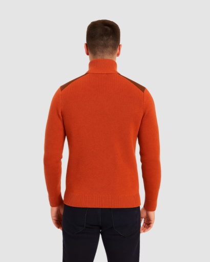 Pull à Col Zippé Homme | Design Structuré et Détails Contrastés