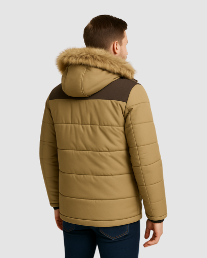 Parka Hiver Homme avec Capuche et Fausse Fourrure – Chaleur et Élégance