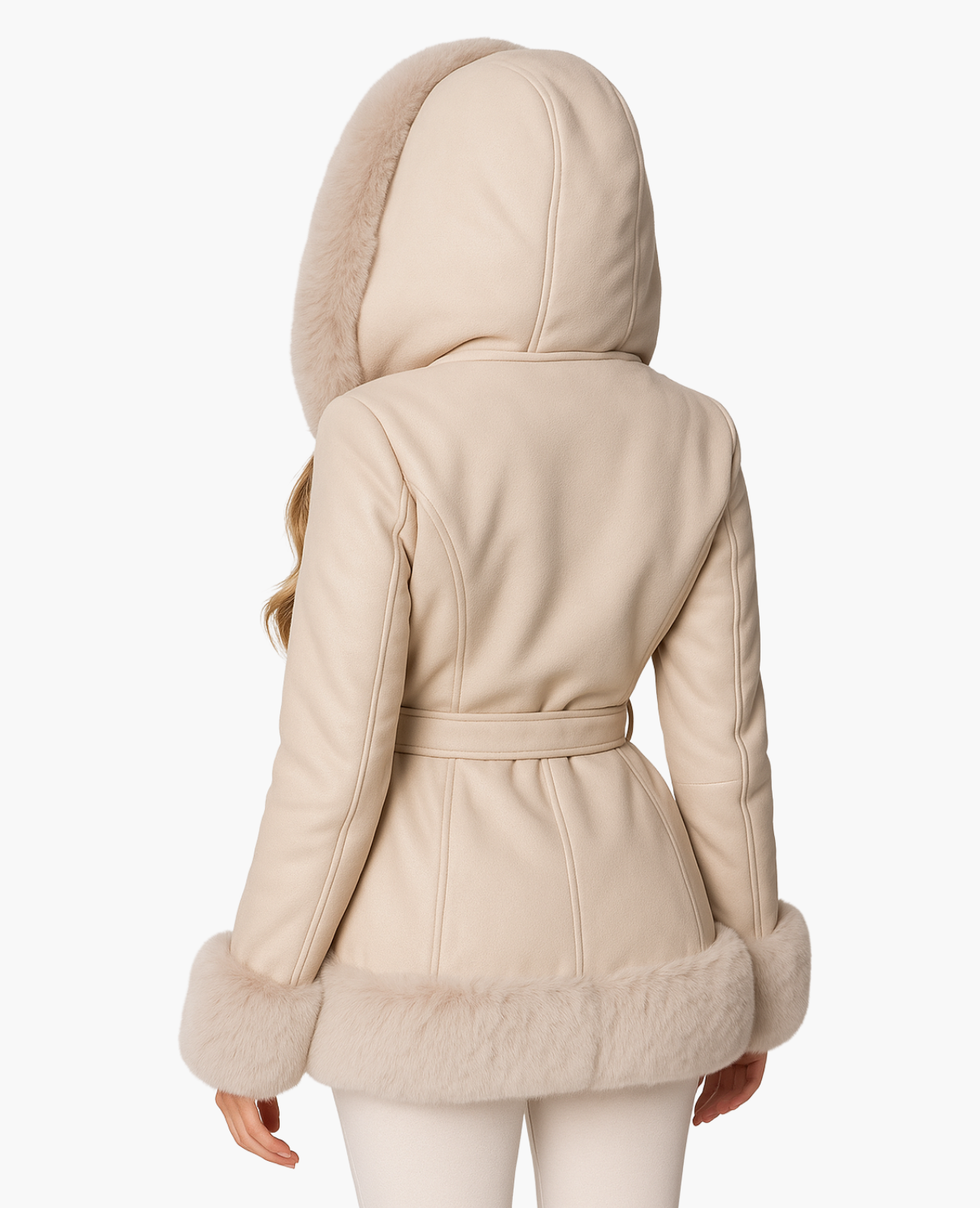 Manteau Femme à Capuche Bordée | Chaleur Élégante pour les Jours Froids