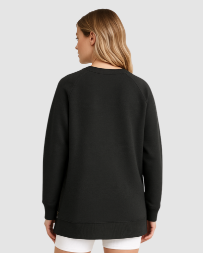 Sweat Oversize Femme à Fermetures Éclair Latérales – Confort Décontracté et Moderne