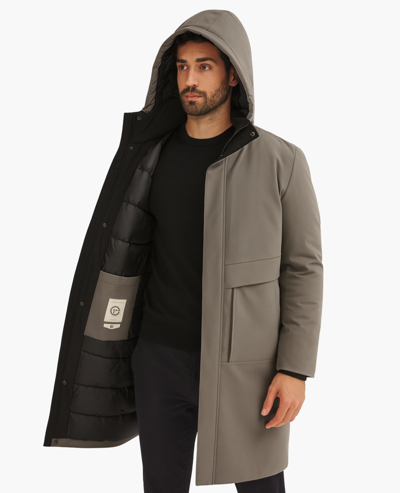 Parka Longue Matelassée À Capuche pour Hommes | Idéale pour Saison Froide
