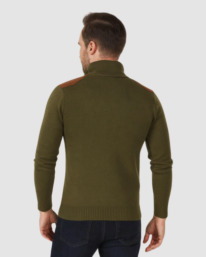 Pull à Col Zippé Homme | Design Structuré et Détails Contrastés