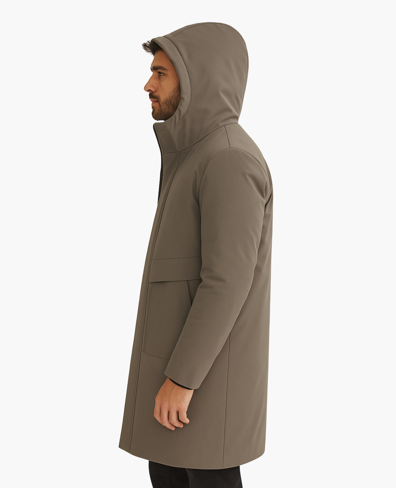 Parka Longue Matelassée À Capuche pour Hommes | Idéale pour Saison Froide