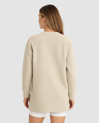 Sweat Oversize Femme à Fermetures Éclair Latérales – Confort Décontracté et Moderne