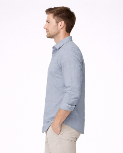 Chemise homme unie – manches longues et col classique