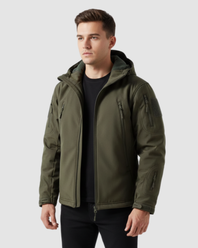 Veste Tactique Homme - Blouson Militaire avec Capuche