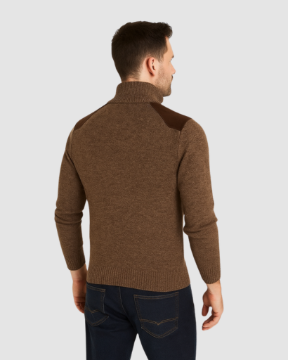 Pull à Col Zippé Homme | Design Structuré et Détails Contrastés