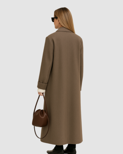 Manteau Long Oversize Femme – Élégance Structurée et Intemporelle