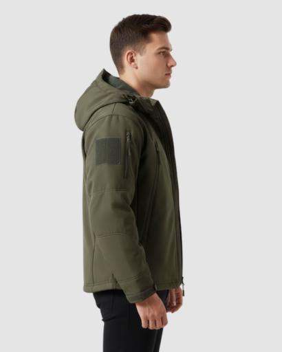 Veste Tactique Homme - Blouson Militaire avec Capuche