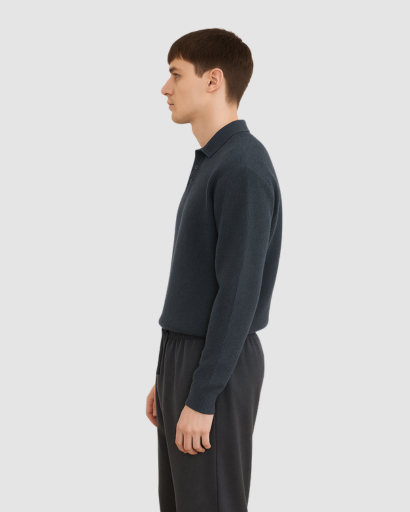 Pull à Col Polo Homme – Élégance Décontractée et Confort Quotidien