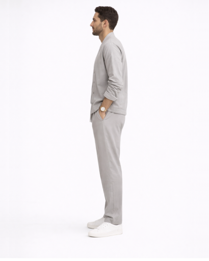 Ensemble homme décontracté veste légère et pantalon coupe droite