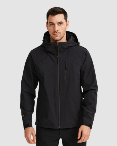 Veste Softshell Homme – Imperméable et Coupe-Vent avec Capuche Ajustable