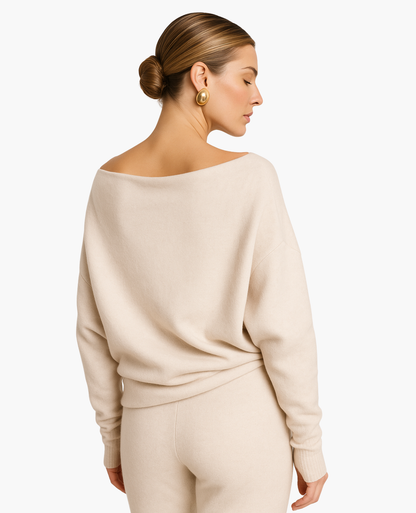 Pull Femme Épaules Dénudées – Élégance Décontractée & Confort Premium | Automne Hiver