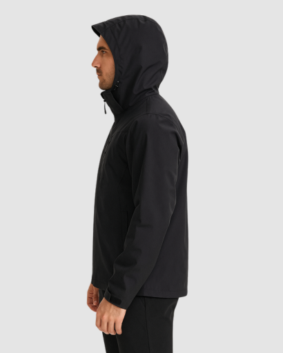 Veste Softshell Homme – Imperméable et Coupe-Vent avec Capuche Ajustable