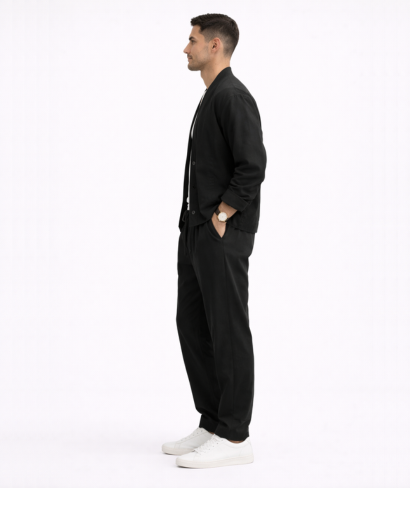 Ensemble homme décontracté veste légère et pantalon coupe droite
