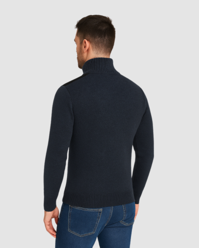Pull à Col Zippé Homme | Design Structuré et Détails Contrastés