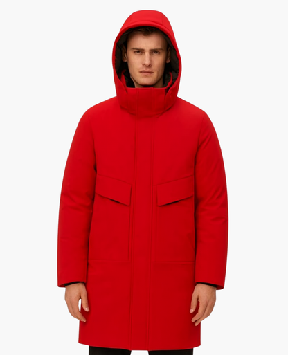 Parka Longue Matelassée À Capuche pour Hommes | Idéale pour Saison Froide