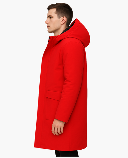 Parka Longue Matelassée À Capuche pour Hommes | Idéale pour Saison Froide