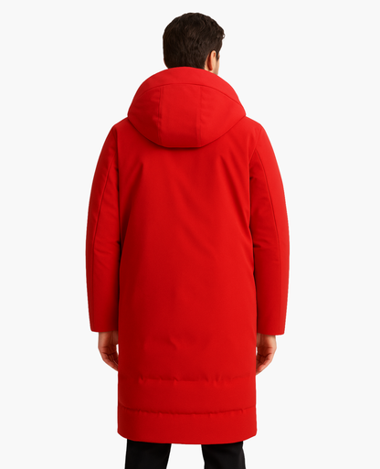 Parka Longue Matelassée À Capuche pour Hommes | Idéale pour Saison Froide