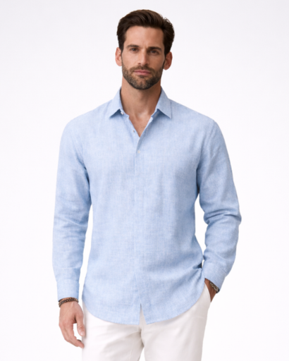Chemise homme unie – manches longues et col classique