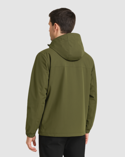 Veste Softshell Homme – Imperméable et Coupe-Vent avec Capuche Ajustable