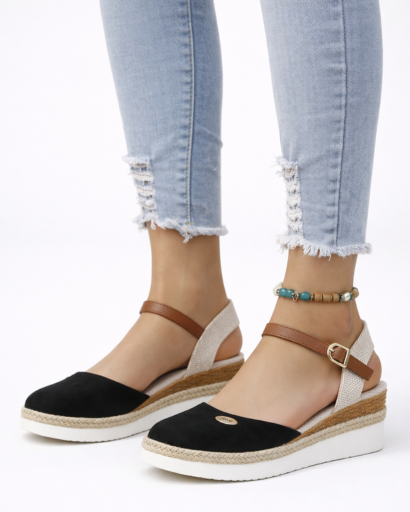 Espadrilles Compensées Femme Brides Croisées