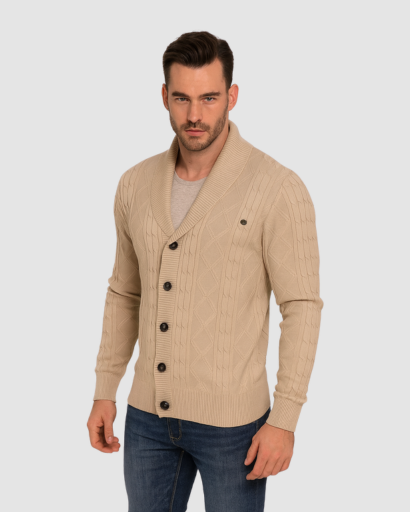 Cardigan Homme à Col Châle | Style Classique et Confort Moderne