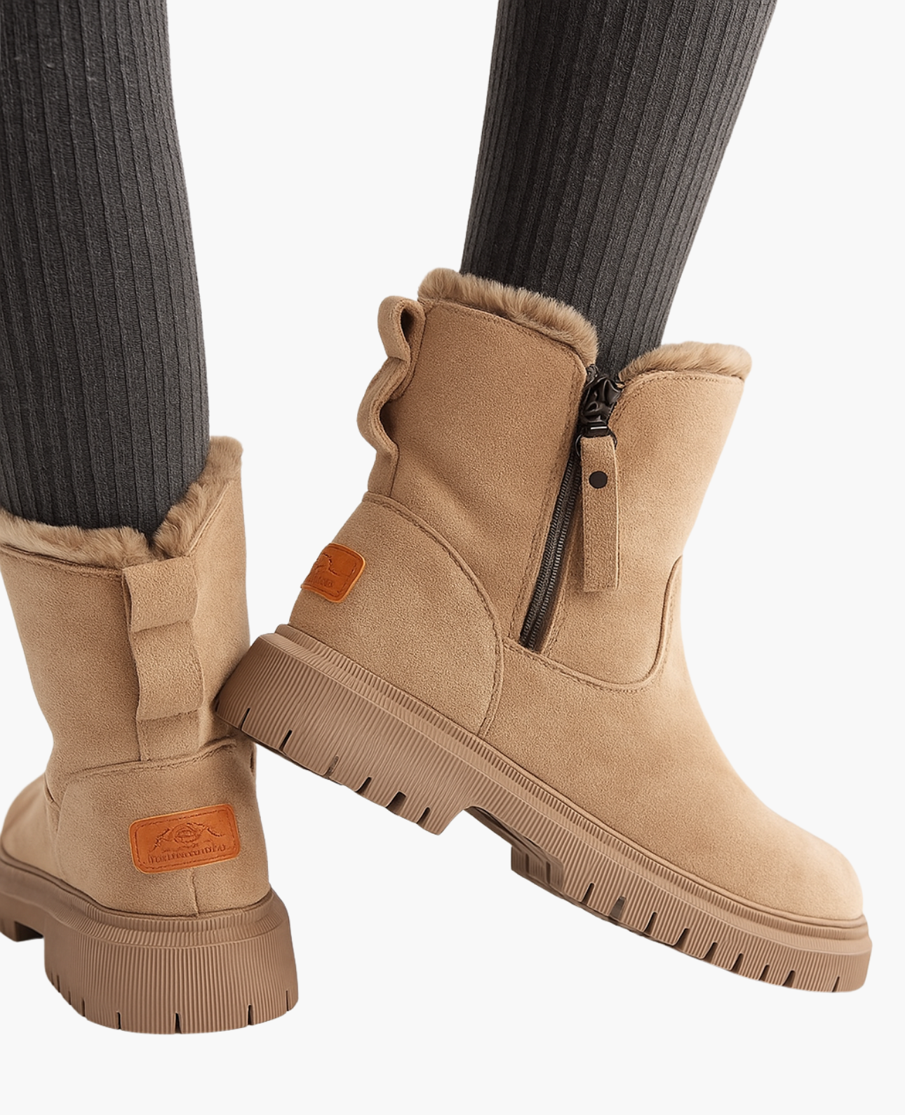 Bottes femme doublées thermiques, portées