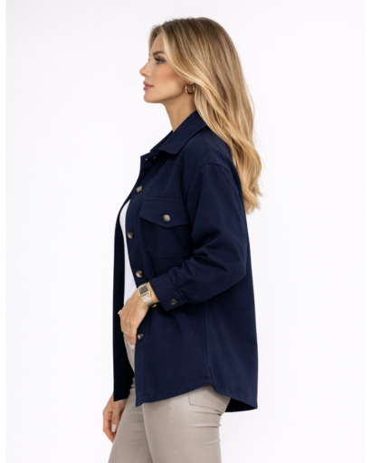 Surchemise femme – boutons et poches poitrine