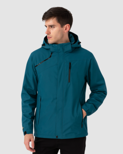 Veste Softshell Homme – Imperméable et Coupe-Vent avec Capuche Ajustable