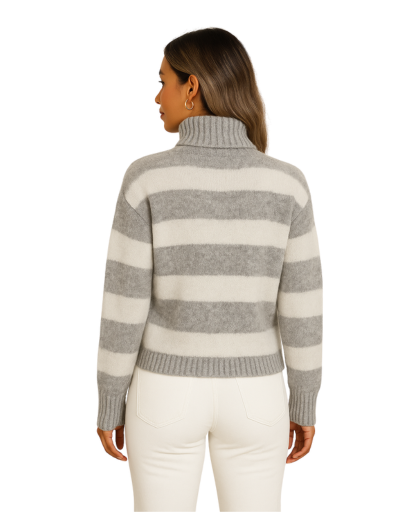 Pull Femme Col Roulé | Douceur Structurée et Confort Intemporel