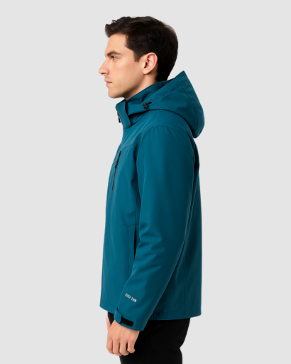 Veste Softshell Homme – Imperméable et Coupe-Vent avec Capuche Ajustable