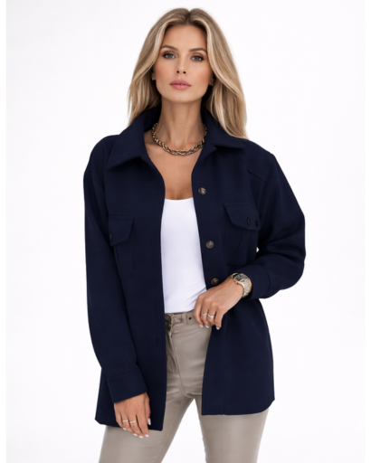Surchemise femme – boutons et poches poitrine