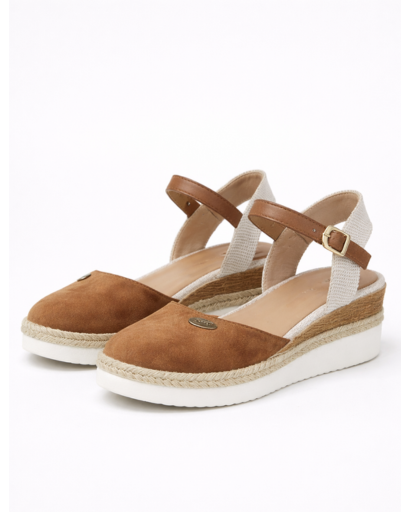 Espadrilles Compensées Femme Brides Croisées