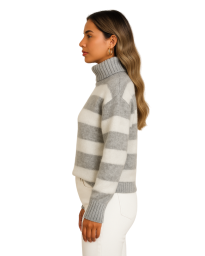 Pull Femme Col Roulé | Douceur Structurée et Confort Intemporel