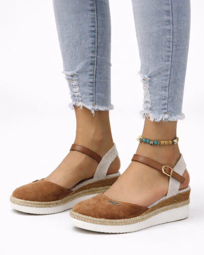 Espadrilles Compensées Femme Brides Croisées