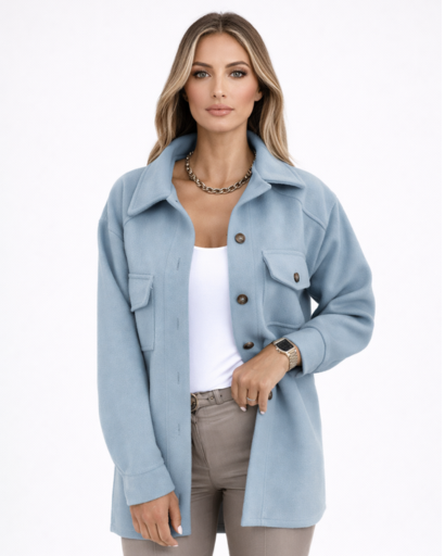 Surchemise femme – boutons et poches poitrine