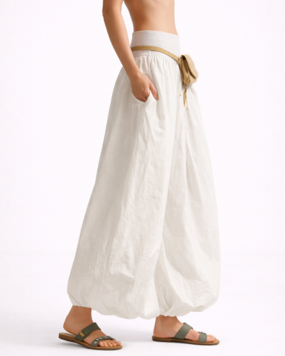 Jupe longue taille haute volumineuse effet ballon
