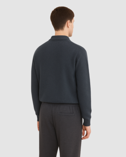 Pull à Col Polo Homme – Élégance Décontractée et Confort Quotidien