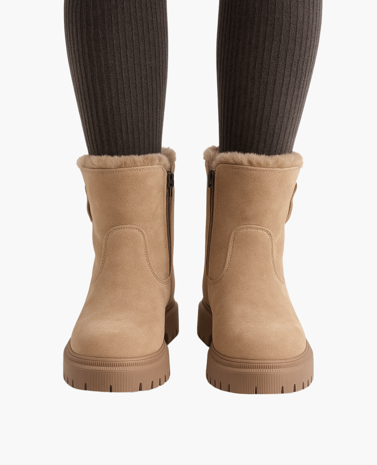 Bottes femme doublées thermiques, vue de face