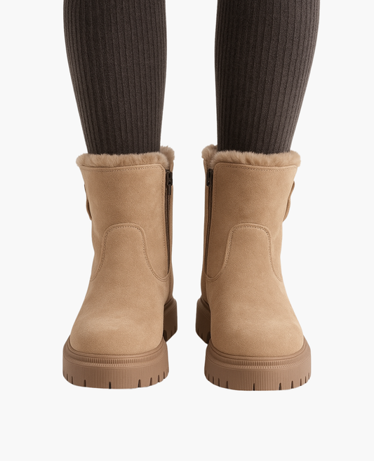 Bottes femme doublées thermiques, vue de face