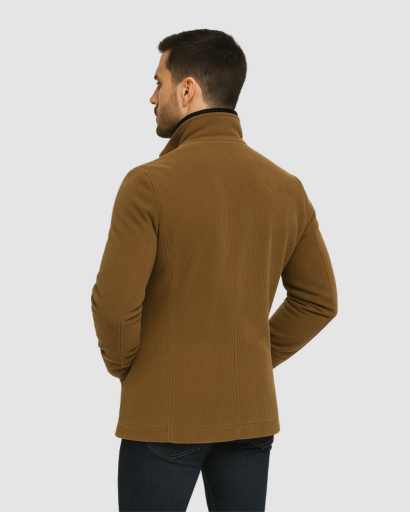 Manteau Homme Élégant à Col Montant | Chaleur Structurée et Style Contemporain
