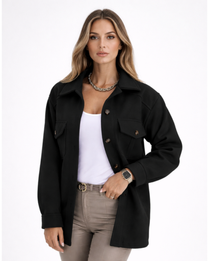Surchemise femme – boutons et poches poitrine