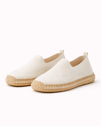 Espadrilles slip-on en maille design épuré