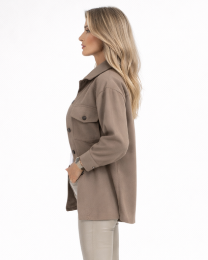 Surchemise femme – boutons et poches poitrine
