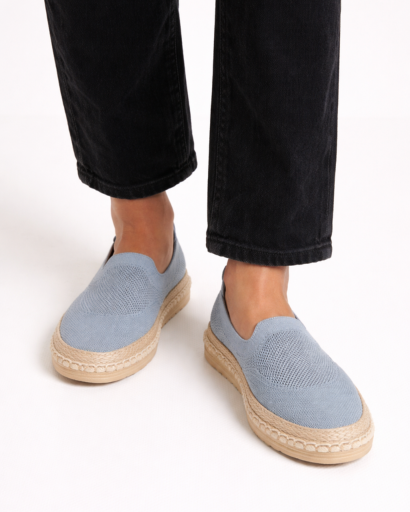Espadrilles slip-on en maille design épuré
