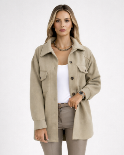 Surchemise femme – boutons et poches poitrine