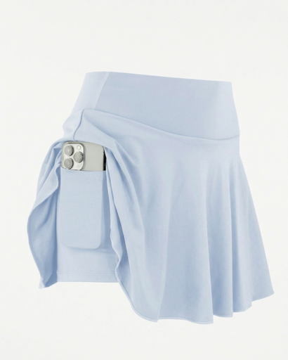 Jupe courte femme évasée taille haute
